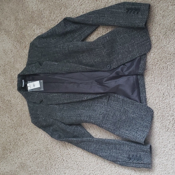 Express speckled tweed blazer sz 0 NWT - Picture 4 of 7